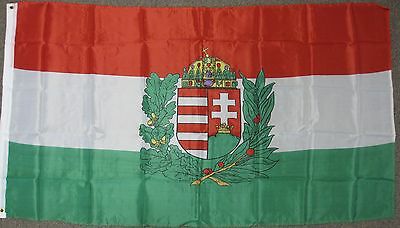 3x5 Hungary With Crest Flag Hungarian Flags Banner F474